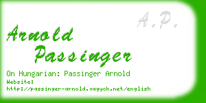 arnold passinger business card